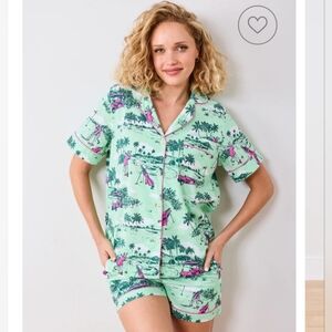 Fresh Print Short PJ Set in Golf Toile